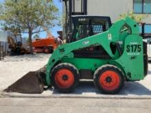 2013 BOBCAT COMPACT SKID STEER LOADER MODEL S175, DIESEL, BUCKET W/TEETH, PIN # TO START INCLUDED