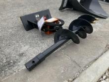 UNUSED 2025 WOLVERINE AUGER DRIVE & BIT ATTACHMENT MODEL MAD-12-12D FOR UNIVERSAL SKID STEER