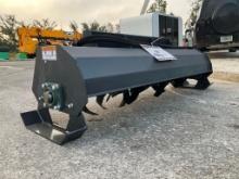 UNUSED 2025 WOLVERINE TILLER ATTACHMENT MODEL TL-12-72W FOR UNIVERSAL SKID STEER, APPROX 72in W