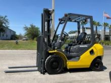 KOMATSU FORKLIFT MODEL FG25T-16, LP POWERED, APPROX MAX CAPACITY 4650LBS, MAX HEIGHT 188in, TILT,
