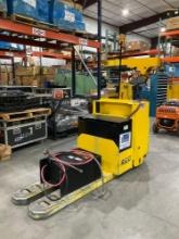 RICO ELECTRIC PALLET JACK MODEL PWH-150 WITH GREEN ENERGY BATTERY CHARGER MODELOD12-0550-C;