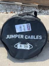 UNUSED TOP DC JUMPER CABLES, 4 GAUGE, APPROX 25FT