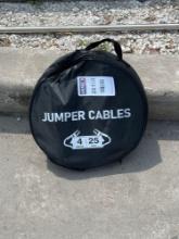 UNUSED TOP DC JUMPER CABLES, 4 GAUGE, APPROX 25FT