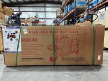 UNUSED IRGC40 3WHEEL MINI GOLF CART, ELECTRIC, 3-SPEED ADJUSTABLE, LED SMART OPERATION SCREEN