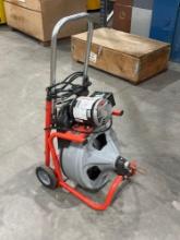 RIDGID CORDED DRAIN CLEANING MACHINE;MODEL K-400-T3; APPROXIMATELY 120V, 6,0 A, AND 60 HZ