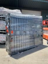 ( 1 ) SET OF UNUSED 20FT BI PARTING WROUGHT IRON GATES, 10FT EACH PIECE (20' TOTAL WIDTH). 2 PIECES