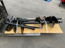 PALLET OF ( 3 ) UNUSED GIYI 2025 AUGER FOR SKID STEER, APPROX 8in / 12in & 16in