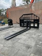 UNUSED 2025 GIYI FORK ATTACHMENT FOR SKID STEER , FORKS APPROX 60in LONG
