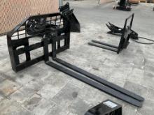 UNUSED 2025 GIYI FORK ATTACHMENT FOR SKID STEER , FORKS APPROX 60in LONG