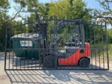 SET OF UNUSED 14FT BI PARTING IRON GATES, 7FT EACH PIECE (14' TOTAL WIDTH). 2 PIECES PER SET