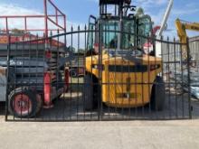 SET OF UNUSED GREAT BEAR 14FT BI PARTING WROUGHT IRON GATES, 7FT EACH PIECE (14' TOTAL WIDTH). 2