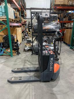 2023 TOYOTA PALLET JACK MODEL 8HBW23, ELECTRIC, 24V, MAX CAPACITY 4500LBS, LOW HRS SHOWING, BUILT...