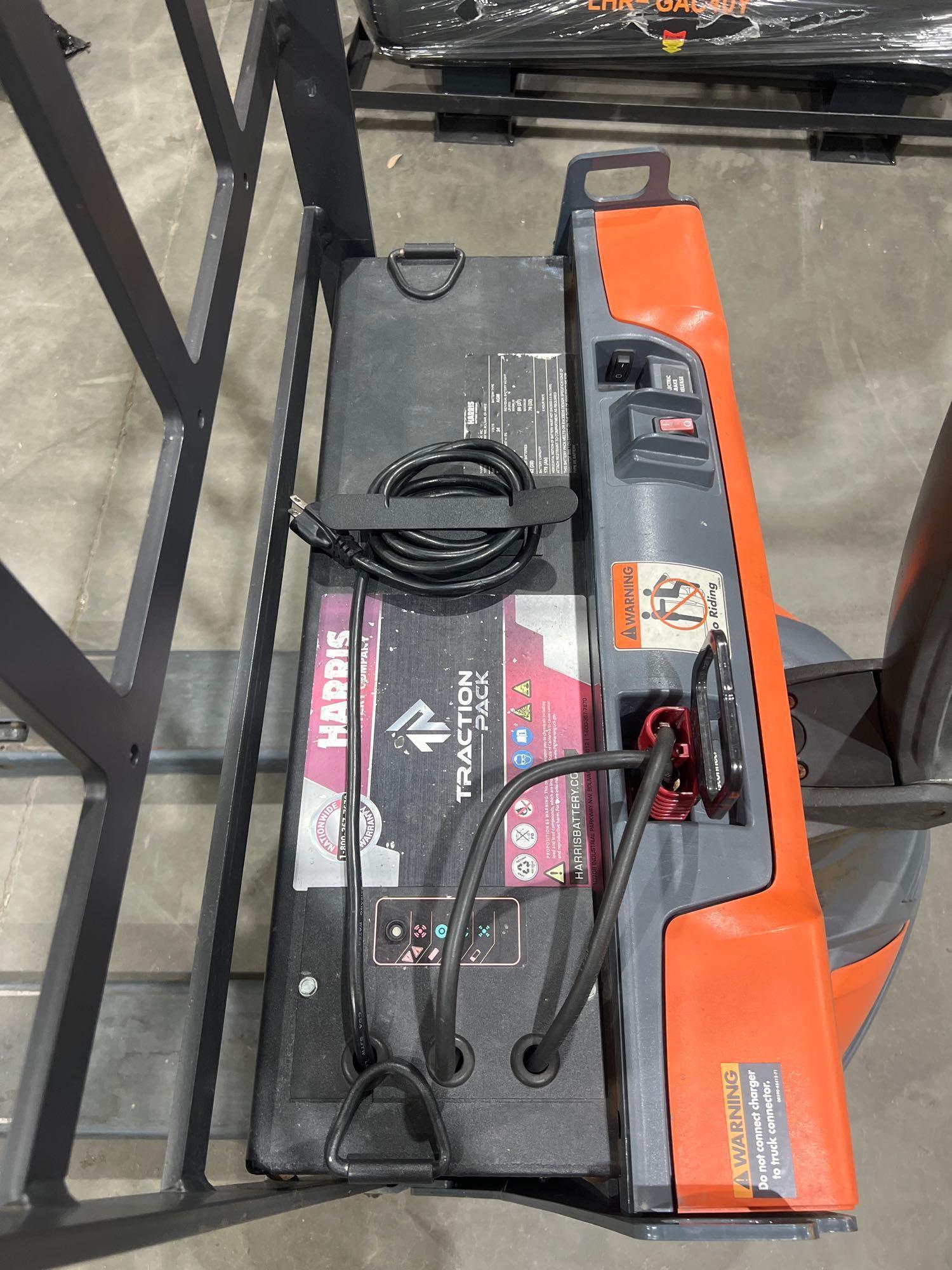 2023 TOYOTA PALLET JACK MODEL 8HBW23, ELECTRIC, 24V, MAX CAPACITY 4500LBS, LOW HRS SHOWING, BUILT...