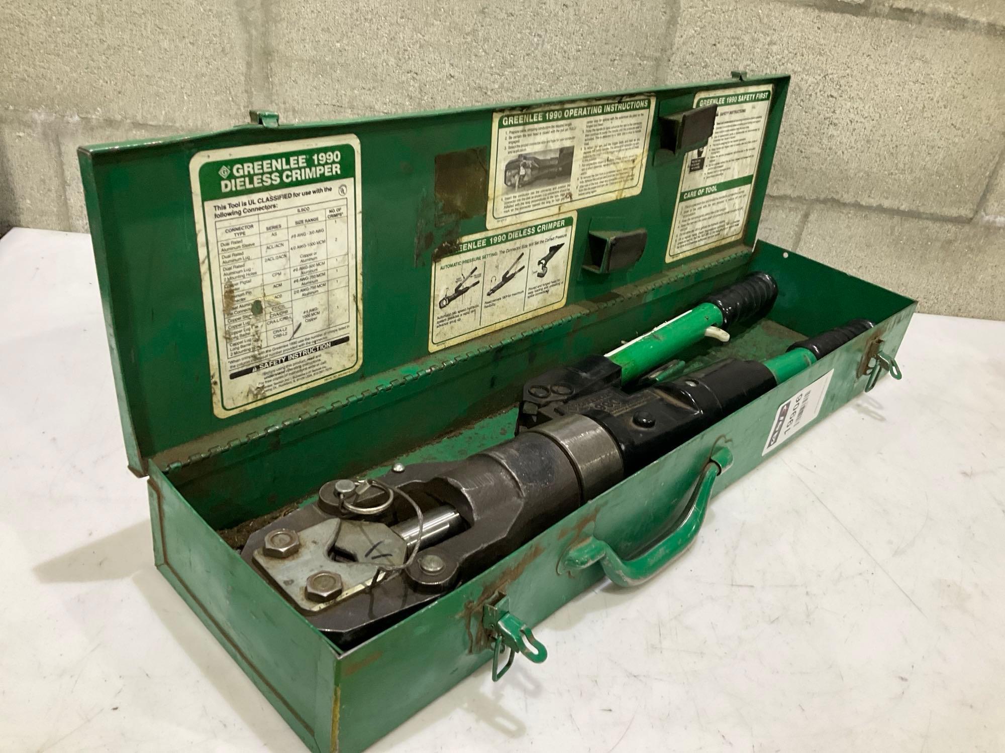 GREENLEE DIELESS CRIMPER KIT MODEL 1990