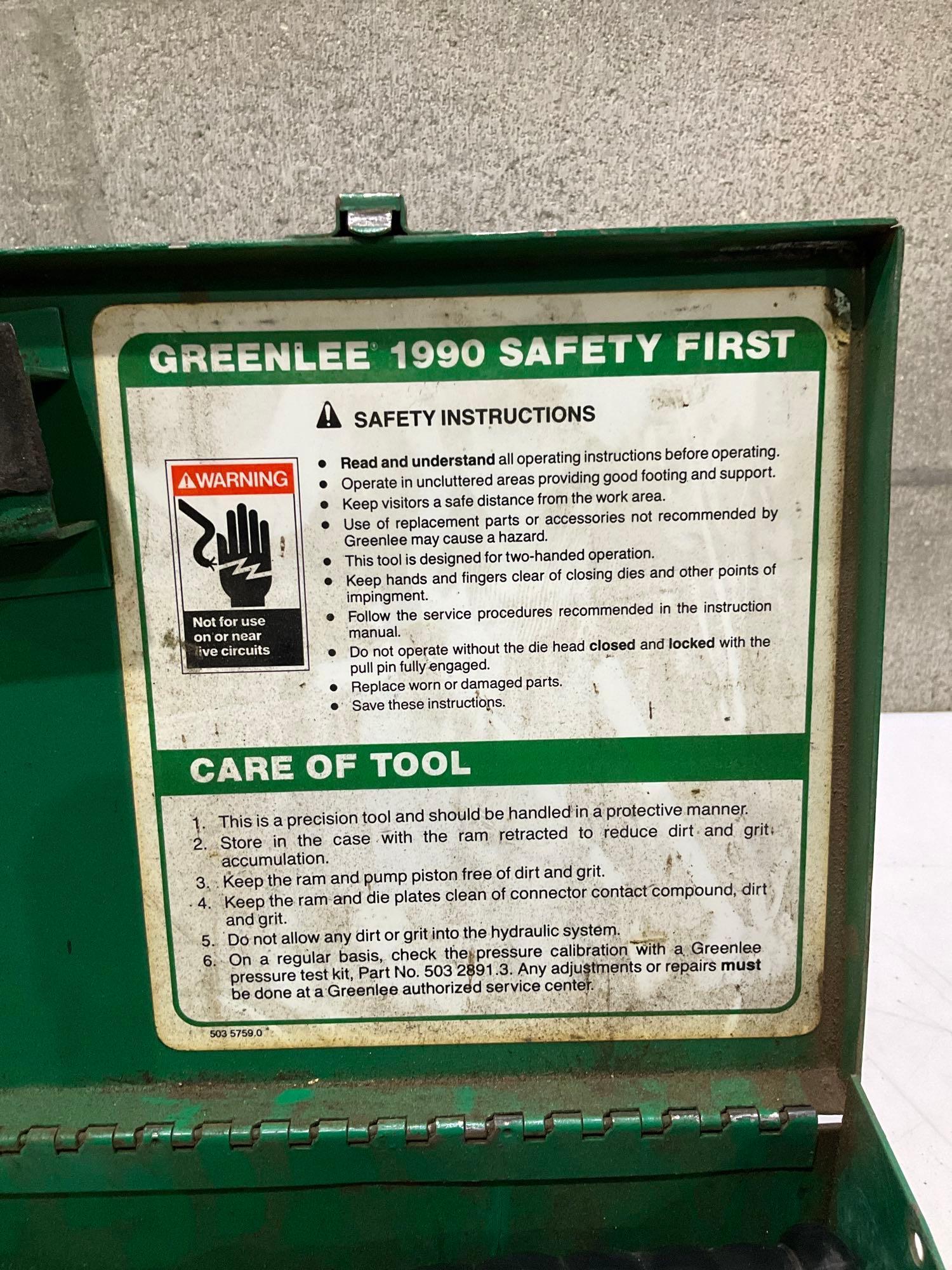 GREENLEE DIELESS CRIMPER KIT MODEL 1990