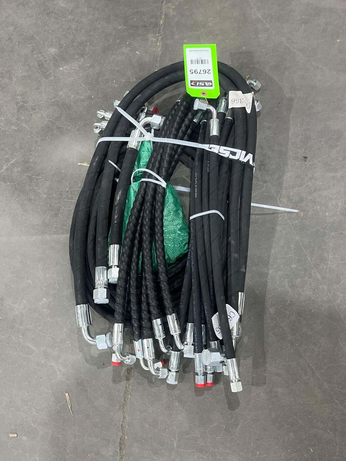 ( 1 ) BUNDLE OF UNUSED 2025 HYDRAULIC HOSES FOR EXCAVATOR, FITS 1-3TON EXCAVATOR