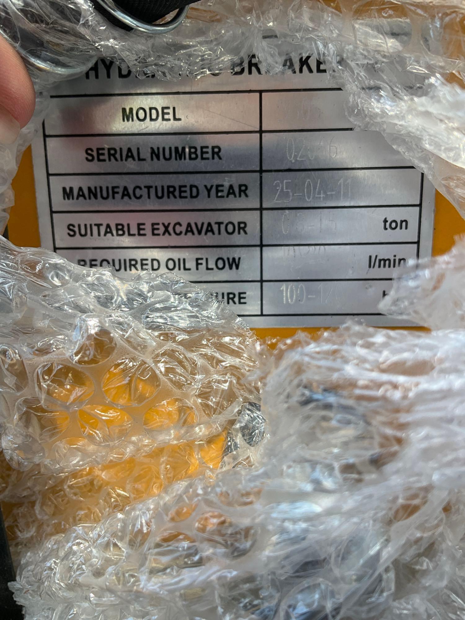 UNUSED HYDRAULIC BREAKER CE MODEL SB05, REQUIRED PRESSURE 100-120 BAR