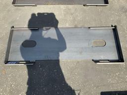 UNUSED 2025 MOUNTING PLATE FOR SKID STEER, APPROX 45in W