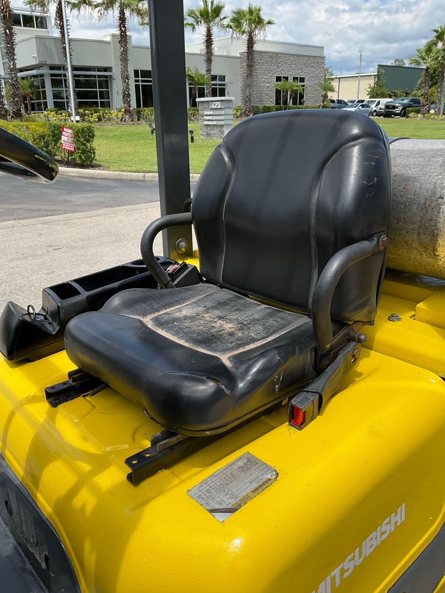 MITSUBISHI FORKLIFT MODEL FGC20K1, LP POWERED, APPROX MAX CAPACITY 4000LBS, APPROX MAX HEIGHT 80in,