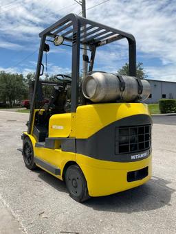 MITSUBISHI FORKLIFT MODEL FGC20K1, LP POWERED, APPROX MAX CAPACITY 4000LBS, APPROX MAX HEIGHT 80in,