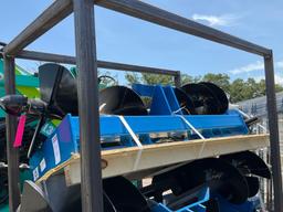 ( 1 ) UNUSED 2025 GIYI AUGER ATTACHMENT FOR SKID STEER, BITS APPROX 8in / 12in & 16in