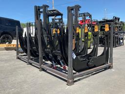 ( 1 ) UNUSED 2025 GIYI CURVED LOG GRABBER ATTACHMENT MODEL GY-CLG72C FOR SKID STEER, APPROX 72in