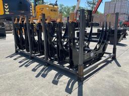 ( 1 ) UNUSED 2025 GIYI CURVED LOG GRABBER ATTACHMENT MODEL GY-CLG72C FOR SKID STEER, APPROX 72in