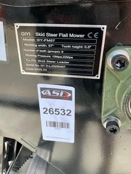 ( 1 ) UNUSED 2025 GIYI FLAIL MOWER MODEL GY-FM57, APPROX 57in WORKING WIDTH, APPROX WORKING PRESS...