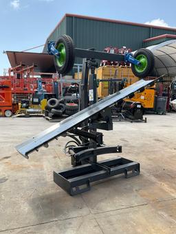 UNUSED 2025 GIYI GRADER W/ HYDRAULIC WHEELS MODEL GY-GR87 FOR SKID STEER LOADER, APPROX BLADE WIDTH