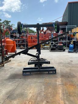 UNUSED 2025 GIYI GRADER W/ HYDRAULIC WHEELS MODEL GY-GR87 FOR SKID STEER LOADER, APPROX BLADE WIDT
