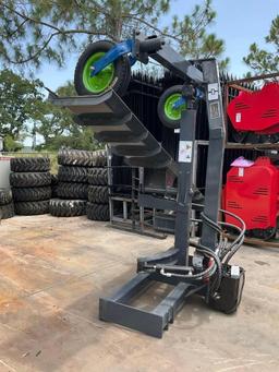 UNUSED 2025 GIYI GRADER W/ HYDRAULIC WHEELS MODEL GY-GR87 FOR SKID STEER LOADER, APPROX BLADE WIDT
