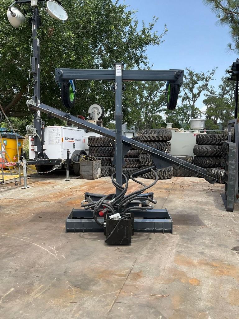 UNUSED 2025 GIYI GRADER W/ HYDRAULIC WHEELS MODEL GY-GR87 FOR SKID STEER LOADER, APPROX BLADE WIDT