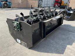 ( 1 ) UNUSED 2025 GIYI ROTARY TILLER ATTACHMENT MODEL GY-XGJ MINI SKID STEER, APPROX 40in L