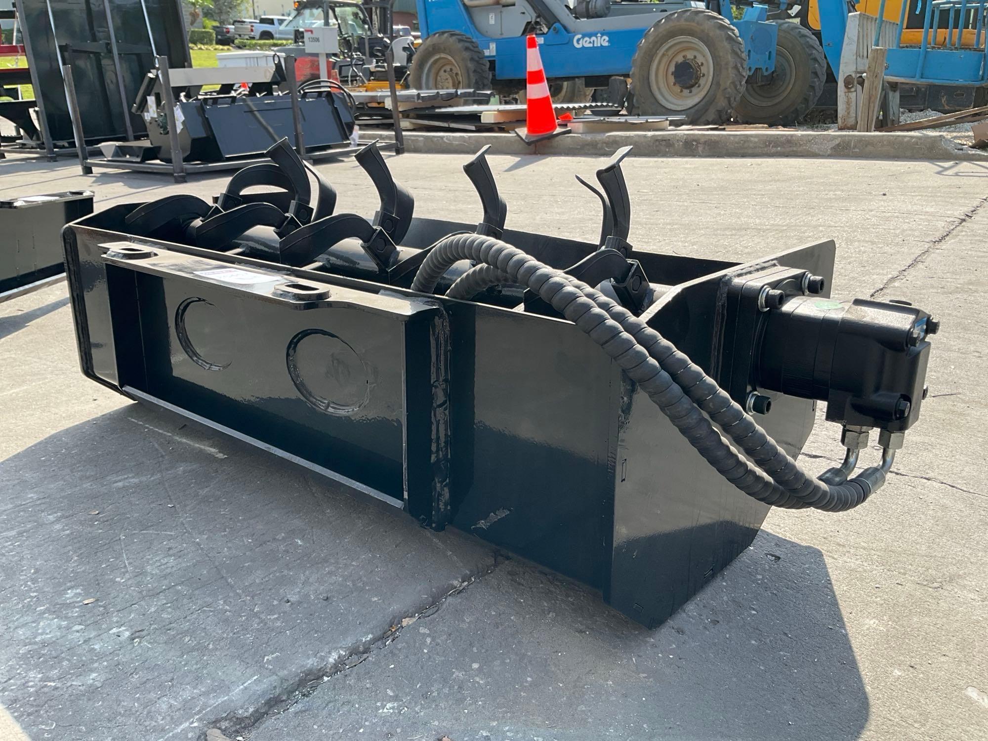( 1 ) UNUSED 2025 GIYI ROTARY TILLER ATTACHMENT MODEL GY-XGJ MINI SKID STEER, APPROX 40in L
