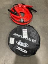 UNUSED TOP DC JUMPER CABLES, 4 GAUGE, APPROX 25FT