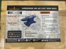 UNUSED LANDHONOR 200LBS CAST IRON ANVIL MODEL LHR-CIA200