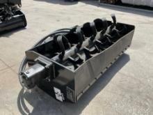 ( 1 ) UNUSED 2025 GIYI ROTARY TILLER ATTACHMENT MODEL GY-XGJ MINI SKID STEER, APPROX 40in L(PLEASE