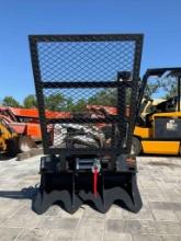UNUSED 2024 LANDHONOR 15,000LBS HYDRAULIC WINCH ATTACHMENT FOR UNIVERSAL SKID STEER