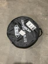 UNUSED TOP DC JUMPER CABLES, 4 GAUGE, APPROX 25FT(PLEASE NOTE STOCK PHOTOS USED)