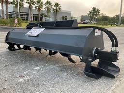 UNUSED 2025 WOLVERINE TILLER ATTACHMENT MODEL TL-12-72W FOR UNIVERSAL SKID STEER, APPROX 72in W (