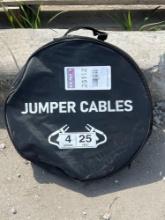 UNUSED TOP DC JUMPER CABLES, 4 GAUGE, APPROX 25FT