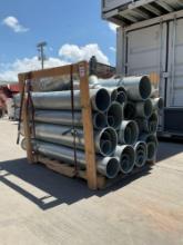 PALLET OF ASSORTED DIAMETERS NORDFAB DUST COLLECTION PIPE