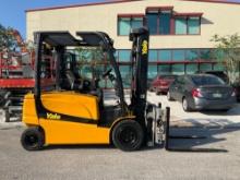 YALE FORKLIFT MODEL ERP060VLE80TE091, ELECTRIC, MAX HEIGHT 193IN, TILT, ROTARY FORKS, HYDRAULICFORK