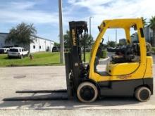 2019 HYSTER 50 FORTIS FORKLIFT MODEL S50FT, LP POWERED, MAX HEIGHT 240in, TILT, SIDE SHIFT,