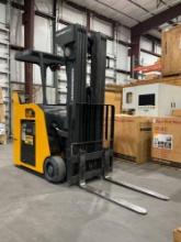JUNGHEINRICHSTAND ON FORKLIFT MODEL ETG350, ELECTRIC, APPROX MAX CAPACITY 3450, MAX HEIGHT 276IN, T