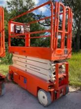 2019 SNORKEL SCISSOR LIFT MODEL S3226E ANSI , ELECTRIC, APPROX MAX PLATFORM HEIGHT 26FT, NON MARKIN