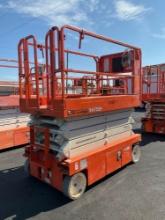 2016 SNORKEL SCISSOR LIFT MODEL S4732E ANSI, ELECTRIC, APPROX MAX PLATFORM HEIGHT, 32FT, NON MARK...