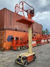 2016 JLG MANLIFT MODEL 1230ES, ELECTRIC, APPROX MAX PLATFORM HEIGHT 12FT, NON MARKING TIRES, BUILT