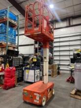 SNORKELMAN LIFTMODEL TM12 , ELECTRIC, APPROX MAX PLATFORM HEIGHT 12FT, NON MARKING TIRES, BUILT IN