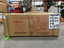 UNUSED IRGC40 3WHEEL MINI GOLF CART, ELECTRIC, 3-SPEED ADJUSTABLE, LED SMART OPERATION SCREEN